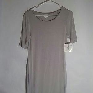 NWT LuLaRoe Dress Julia Solid Gray NWT